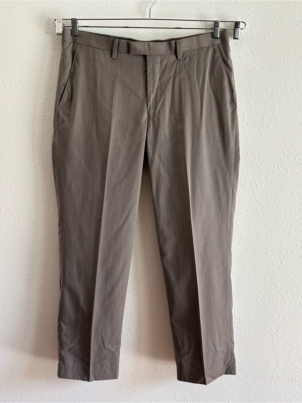 Murano Gray Flat Front Straight Dress Pants Men's 38x30 Office Classic